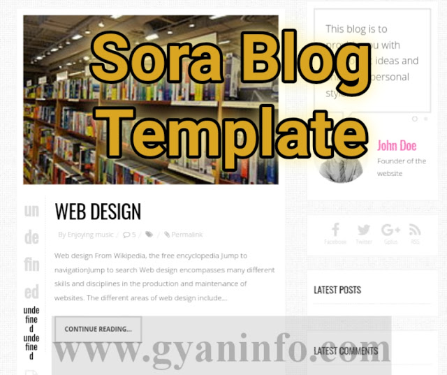 Sora Blogger Template Review in Hindi, Sora Blogger Template Download