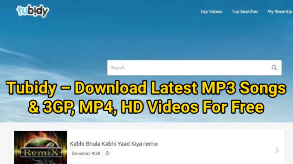 Tubidy - Download Latest MP3 Songs & 3GP, MP4, HD Videos For Free