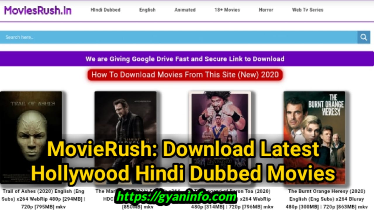Moviesrush 2022: Download Latest Hollywood Hindi Dubbed Movies Free