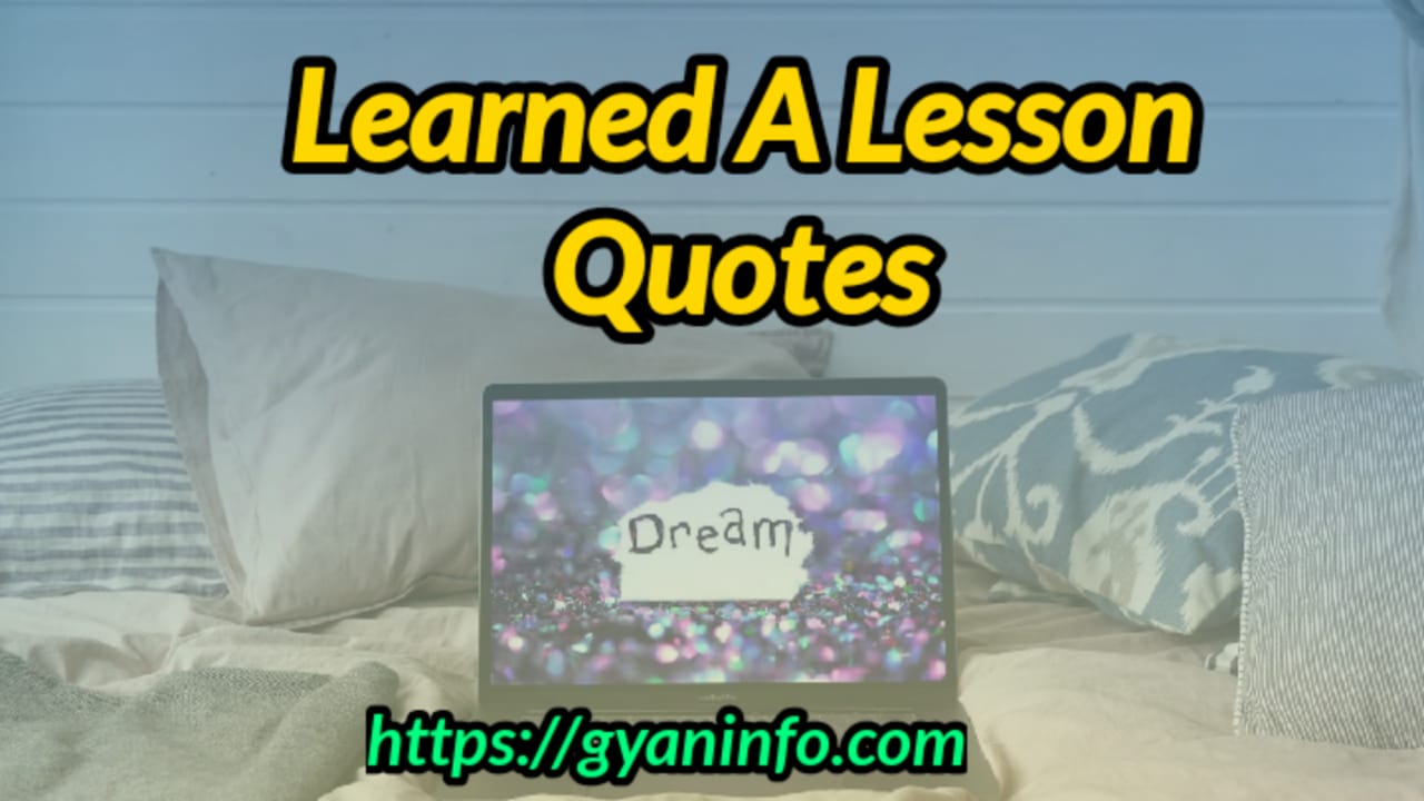 20 Best Learned A Lesson Quotes With Explaination