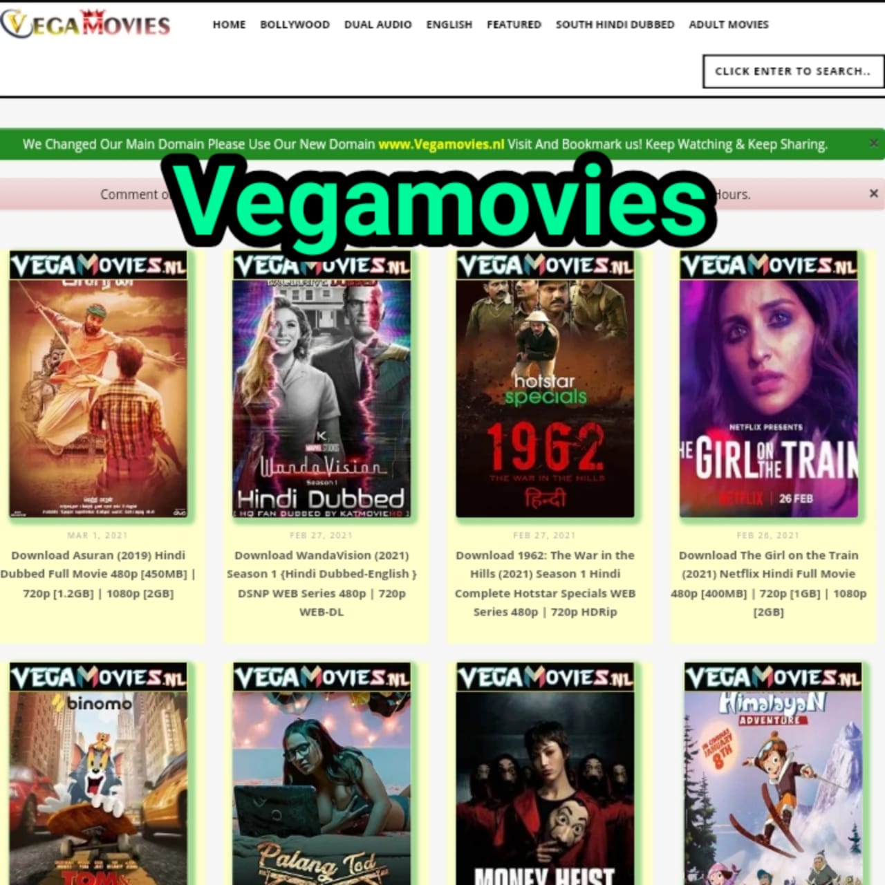 Vegamovies 2022: Vegamovies.Com 300MB, 480p, 720p, 1080p Bollywood Movies and Web Series Free Download