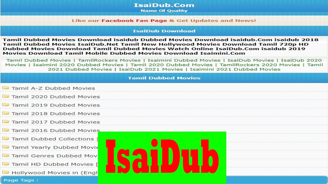 IsaiDub 2021: Tamil Dubbed Movies Download For Free