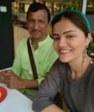 Rubina Dilaik with-her father Gopal Dilaik