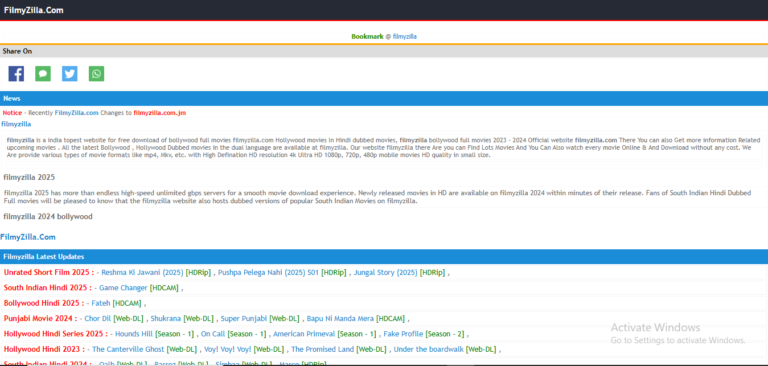 Filmyzilla Website