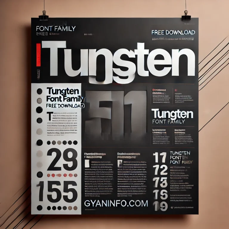 Tungsten Font Family Free Download