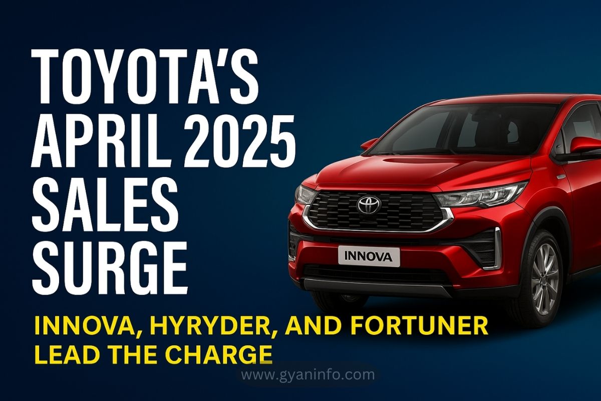 Toyota April 2025 Sales Surge: Innova, Hyryder, and Fortuner Lead the Charge